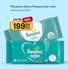 Maramice vlažne Pampers dve vrste