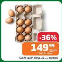 Sveža jaja M klasa 1/1 10 komada