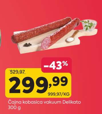 Čajna kobasica vakuum Delikato