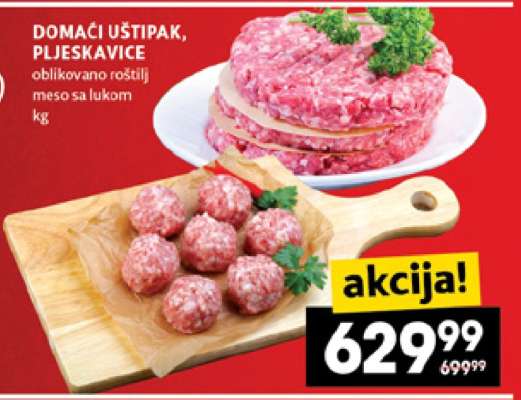 DOMAĆI UŠTIPAK, PLJESKAVICE