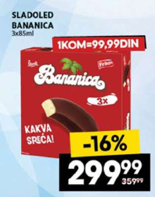 SLADOLED BANANICA