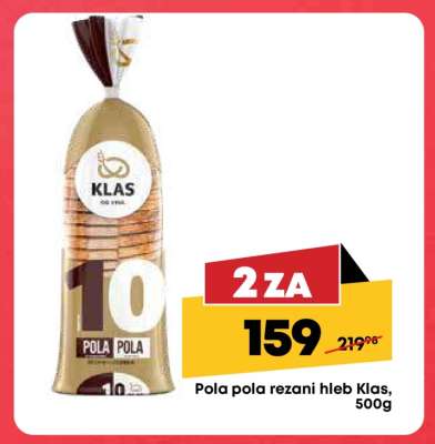 Pola pola rezani hleb Klas