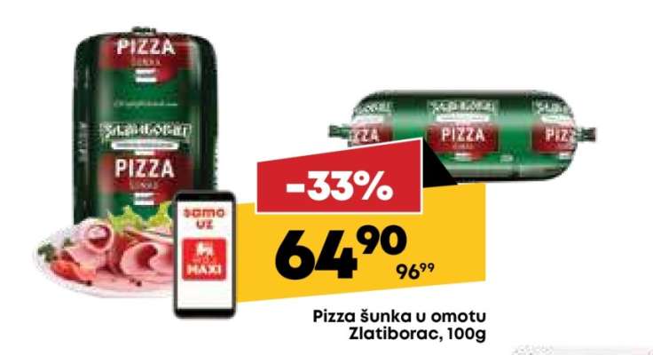 Pizza šunka u omotu, Zlatiborac, 100g