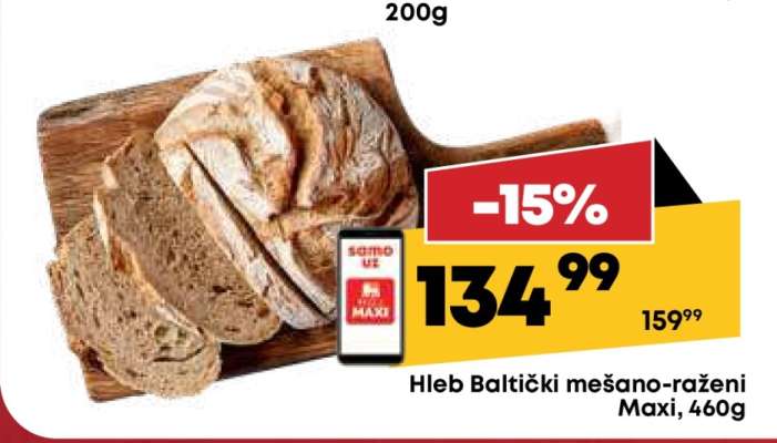 Hleb Baltički mešano raženi Maxi 460g