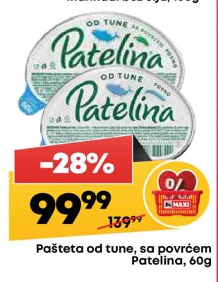 Pašteta od tune sa povrćem Patelina 60g