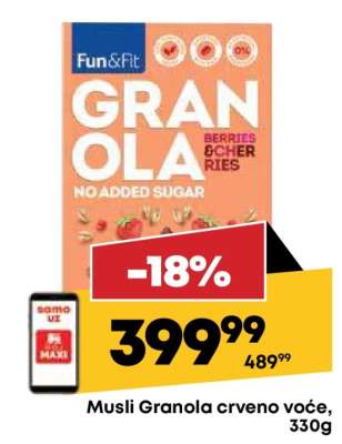 Musli Granola crveno voće, 330g