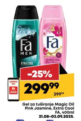 Gel za tuširanje Magic Oil Pink Jasmine , Extra Cool FA 400ml