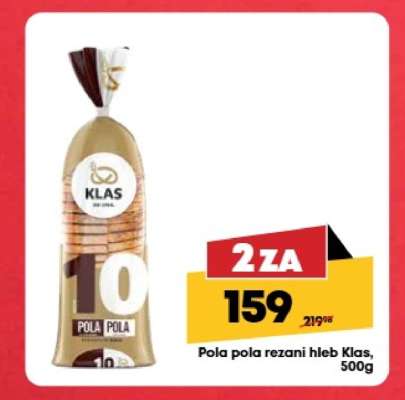 Pola pola rezani hleb Klas, 500g