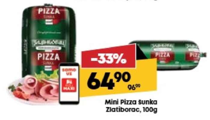 Mini Pizza šunka Zlatiborac, 100g