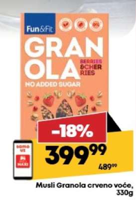 Musli Granola crveno voće, 330g