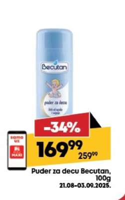 Puder za decu Becutan, 100g