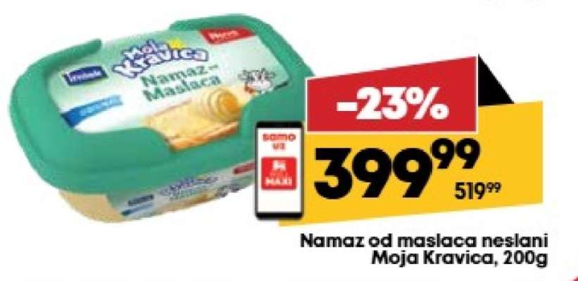 Namaz od maslaca neslani Moja Kravica, 200g