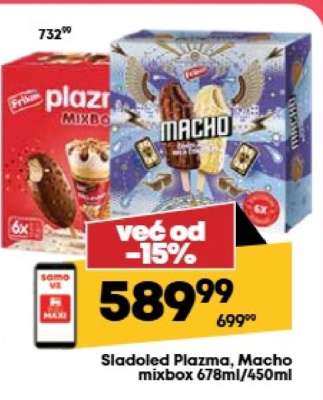 Sladoled Plazma, Macho mixbox 678ml/450ml