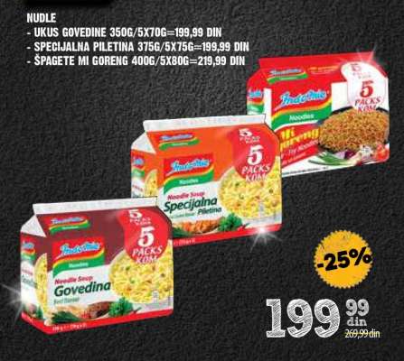 ŠPAGETE MI GORENG 400G/5X80G