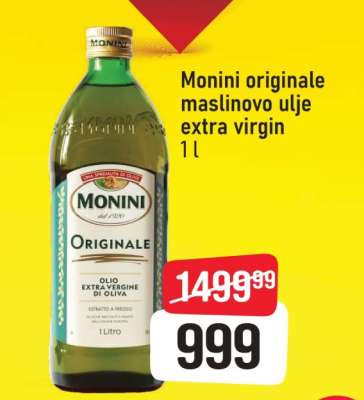 Monini originale maslinovo ulje extra virgin 1 l