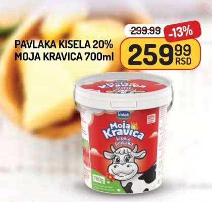 Pavlaka kisela 20% Moja kravica 700ml