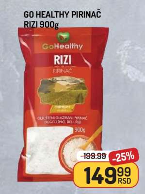 GO HEALTHY PIRINAČ RIZI 900g