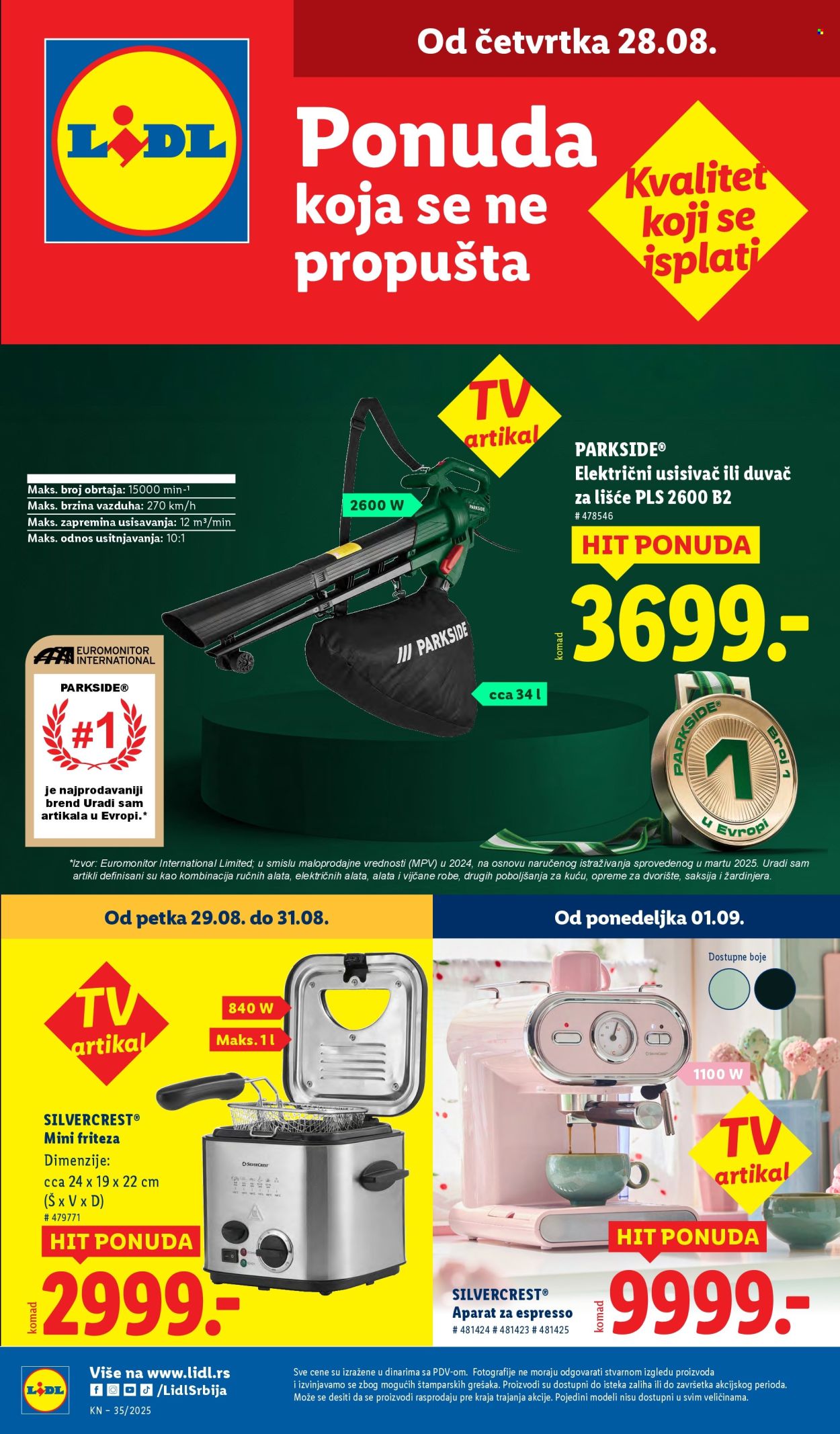 Lidl katalog - 28.08.2025 - 03.09.2025. Stranica 1