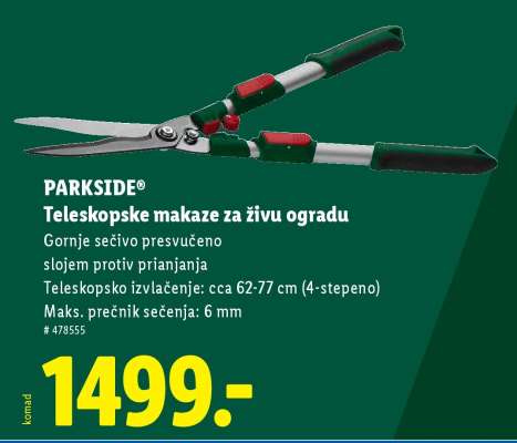 PARKSIDE® Teleskopske makaze za živu ogradu