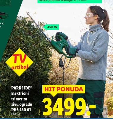 PARKSIDE Električni trimer za živu ogradu PHS 450 A1