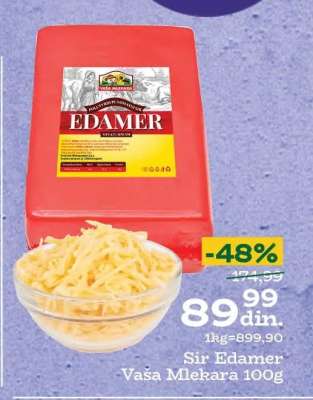 Sir Edamer Vaša Mlekara 100g