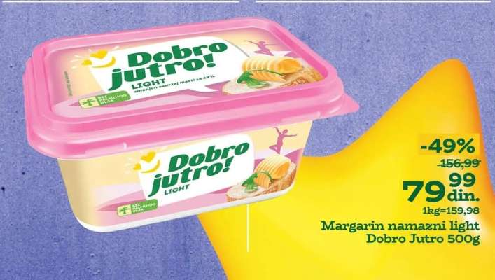 Margarín namazni light Dobro Jutro 500g