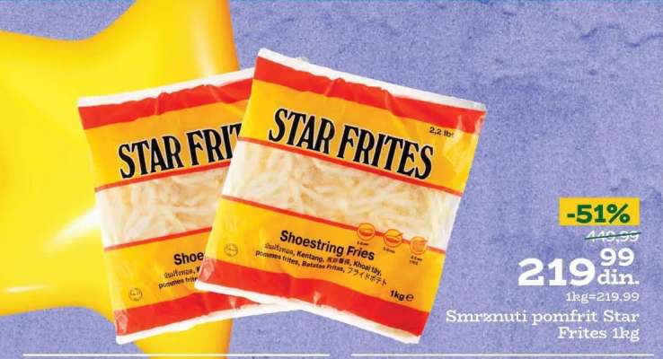 Smrznuti pomfrit Star Frites 1kg