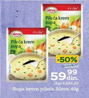 Supa krem pileća Aleva 49g
