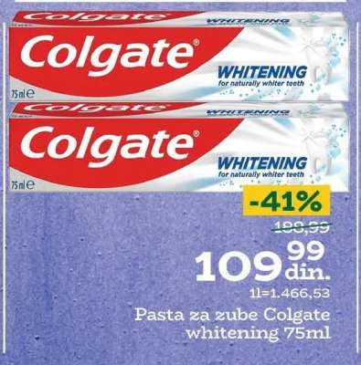 Pasta za zube Colgate whitening 75ml