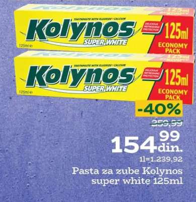 Pasta za zube Kolynos super white 125ml