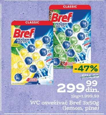 WC osveživač Bref 3x50g