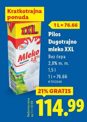 Pilos Dugotrajno mleko XXL