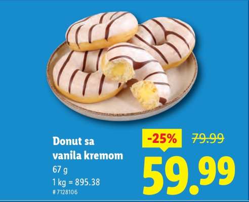 Donut sa vanila kremom
