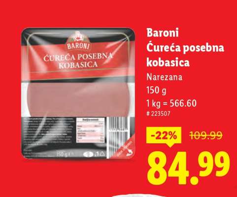 Baroni Ćureća posebna kobasica