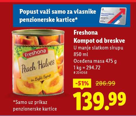 Freshona Kompot od breskve