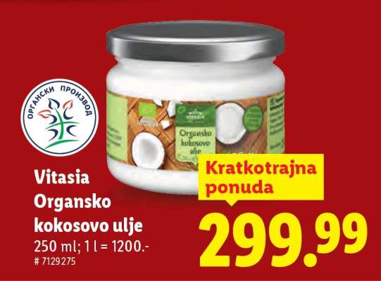 Vitasia Organsko kokosovo ulje