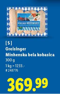 Greisinger Minhenska bela kobasica