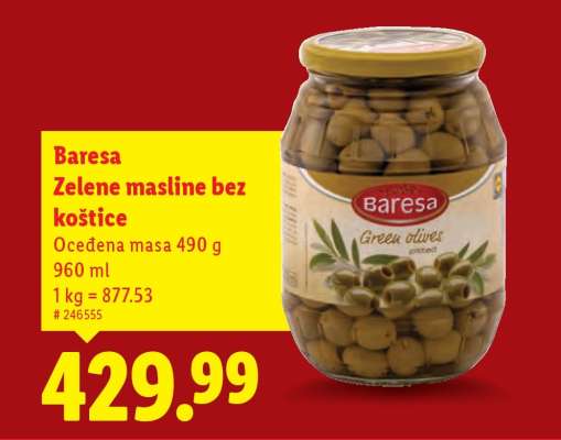 Baresa Zelene masline bez koštice