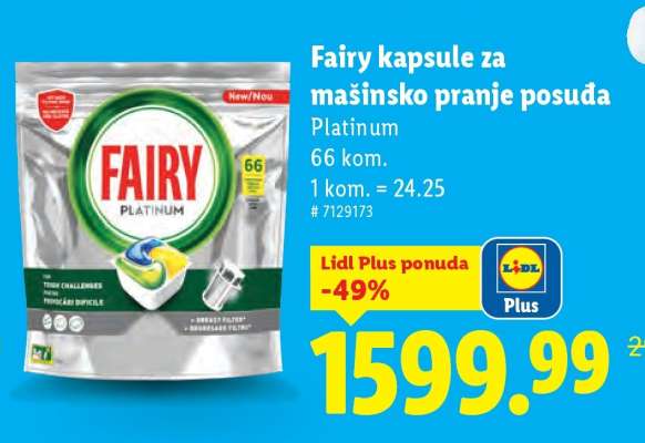 Fairy Kapsule za mašinsko pranje posuđa