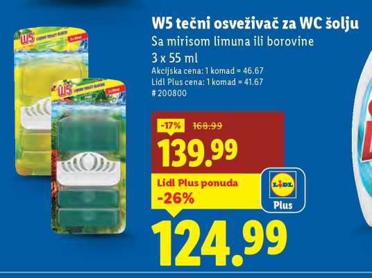 W5 tečni osveživač za WC šolju
