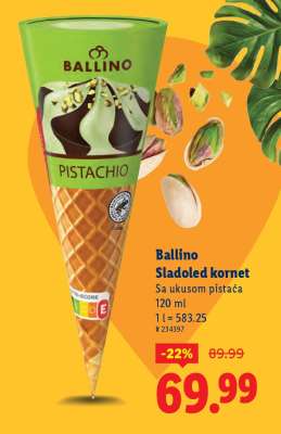 Ballino Sladoled kornet