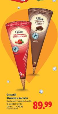 Gelatelli Sladoled u kornetu