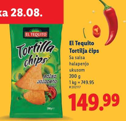 El Tequito Tortilja čips