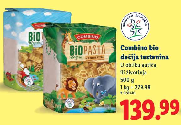 Combino Bio dečija testenina