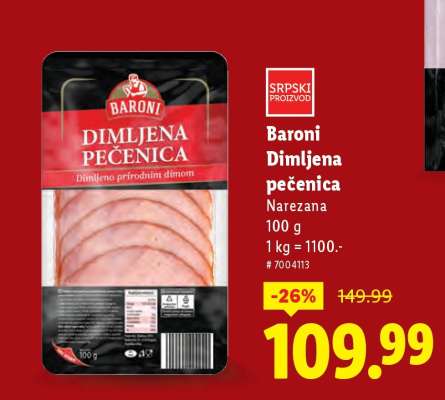Baroni Dimljena pečenica