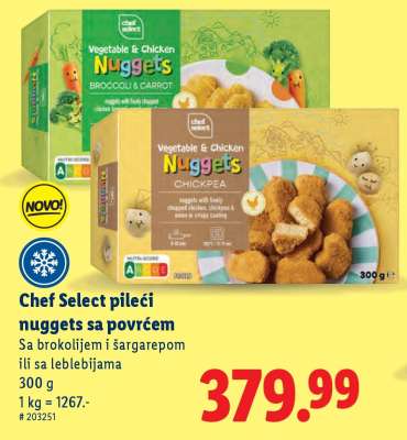 Chef Select pileći nuggets sa povrćem