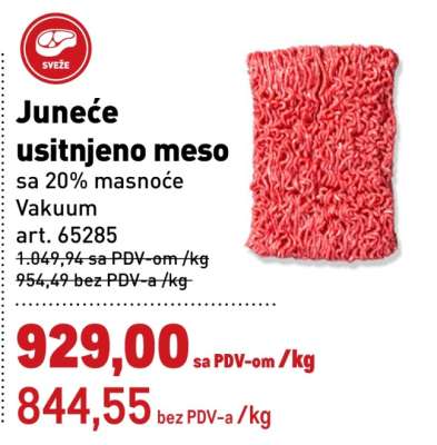 JUNEĆE USITNJENO MESO