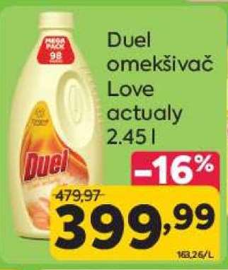 Duel omekšivač Love actually 2.45 l