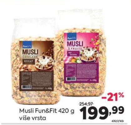 Musli Fun&Fit 420 g više vrsta