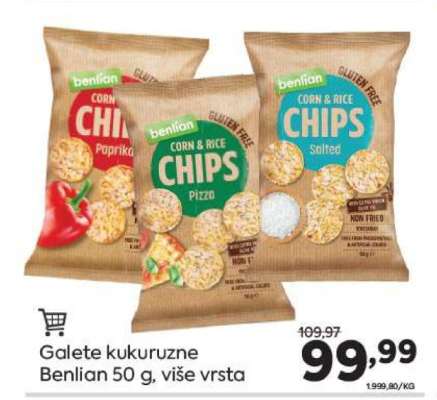 Galete kukuruzne Benlian 50 g više vrsta